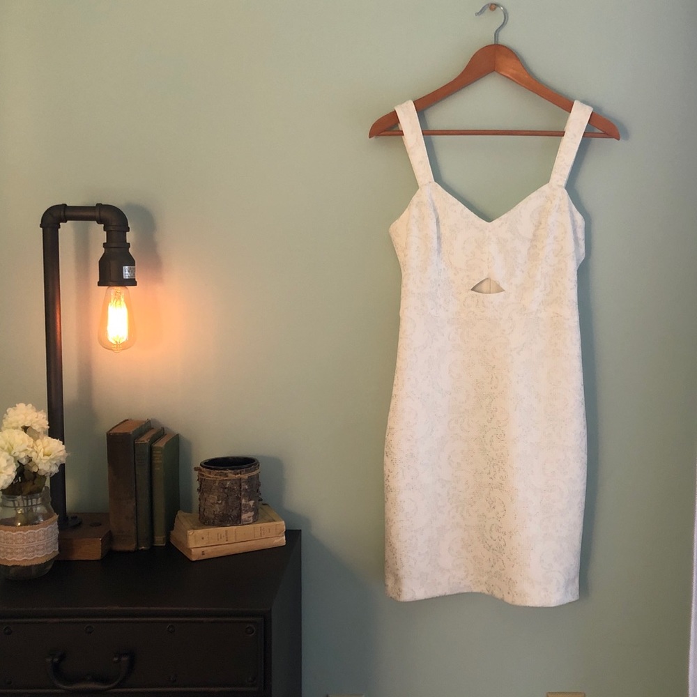 Guess White Fitted Dress